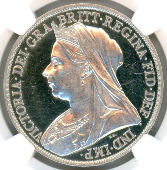 イギリスクラウン銀貨 ヴィクトリア・オールド 1893年 PF62CAM