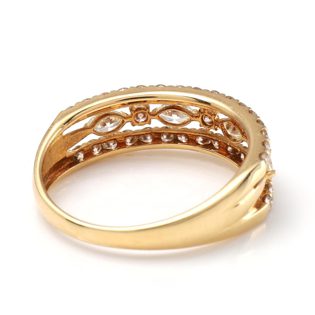 ダイヤモンド 18K イエローゴールド リング 12号-13号 - AVALANCHE