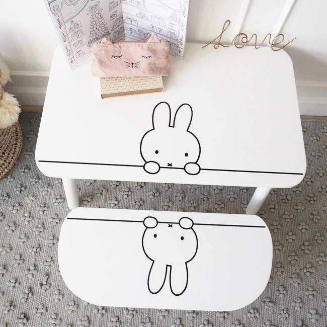 アクリル製サイドテーブル 透明 スタディオクリップ ミッフィー