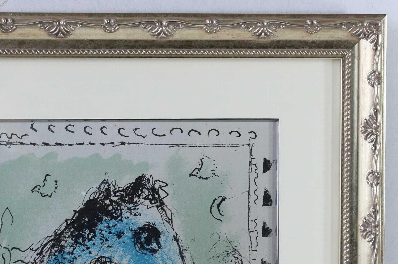 リトグラフ版画 マルク・シャガール 青い馬と恋人たち 商品番号568- 絵