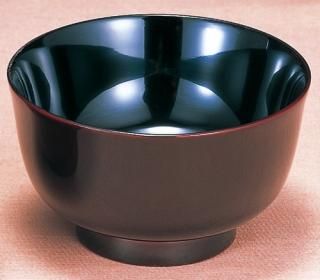 溜塗内黒 独楽形 蓋物椀 2客/ 木製漆器 茶懐石 溜塗内黒 独形 蓋物椀 2