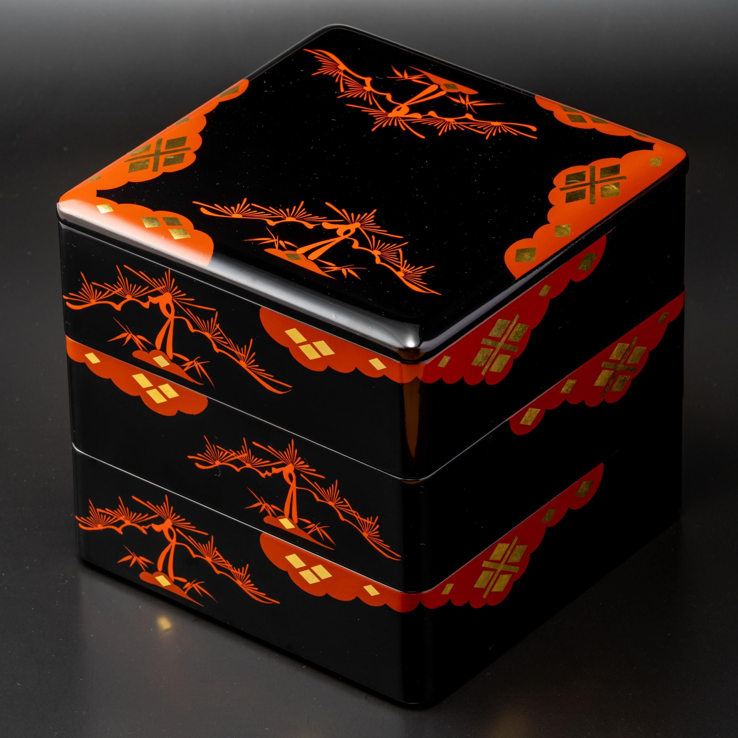 重箱 松 6.5寸 - 秀衡塗工房 丸三漆器 オンラインストア