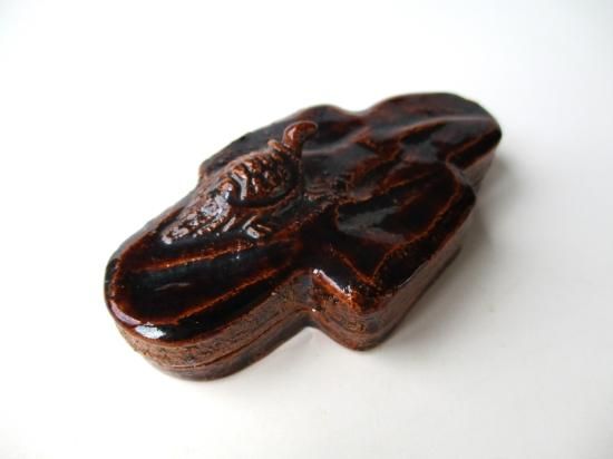 大樋焼 玄々斎好 亀の洲香合 二十五ノ内 (共箱)十代 大樋長左衛門