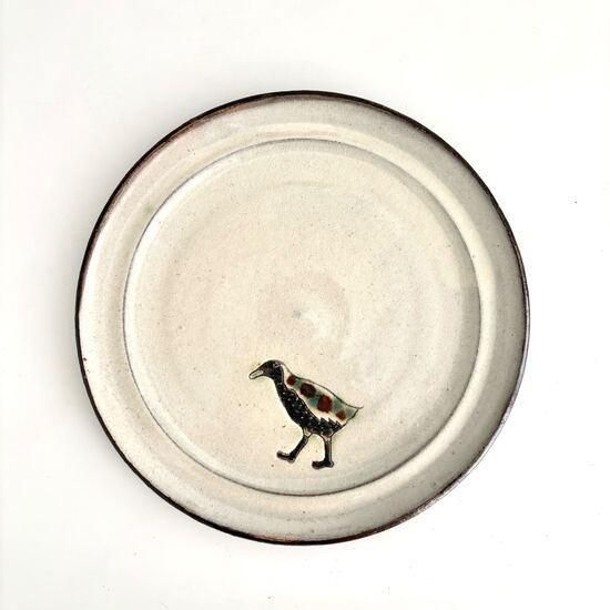 やちむん やちむん工房 mug 7寸プレート（ヤンバルクイナ） - やちむん