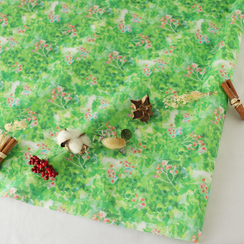 Deep green -深い緑- 植物柄- 布・生地の通販サイト：nunocoto fabric
