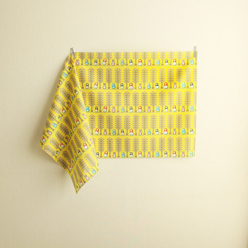 マトリョーシカの森（シアーブルー）柄- 布・生地の通販サイト