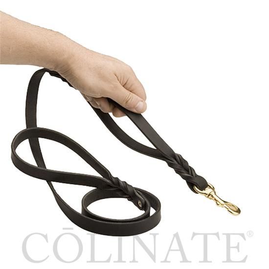 大型犬/超大型犬用 リード サブグリップ 高級本革】2ハンドル ブレイ