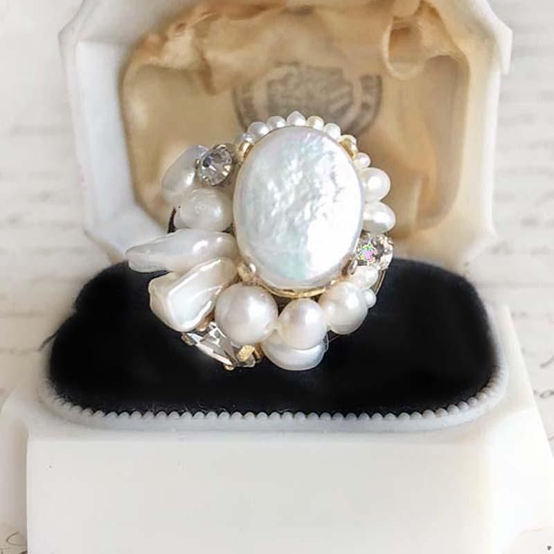 創作工房 KENZO silver 黒真珠ブローチ カエル 花モチーフ13mm 創作