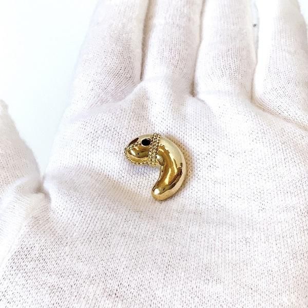 K18 古墳勾玉(中空) 駕之古址古墳出土型 】 黄金 ゴールド 魔除け 幸運