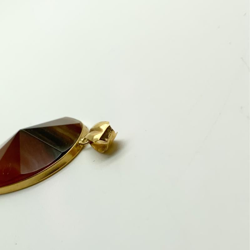 めのう ペンダントトップ/K18 】 瑪瑙 メノウ agate アゲート 天然石