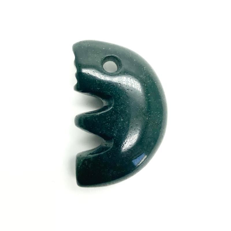 出雲石／碧玉 勾玉 大 AAA 獣型 】 出雲石 国産 花仙山 青めのう 緑 刻