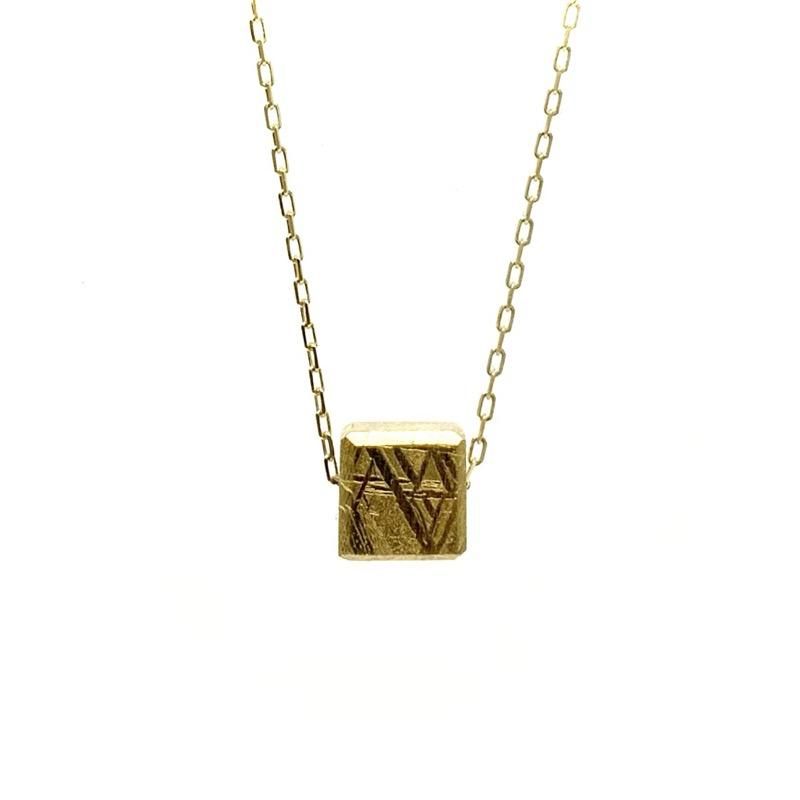 ギベオン 6mm立方体 ペンダント K18チェーン 】 鉄隕石 メテオライト