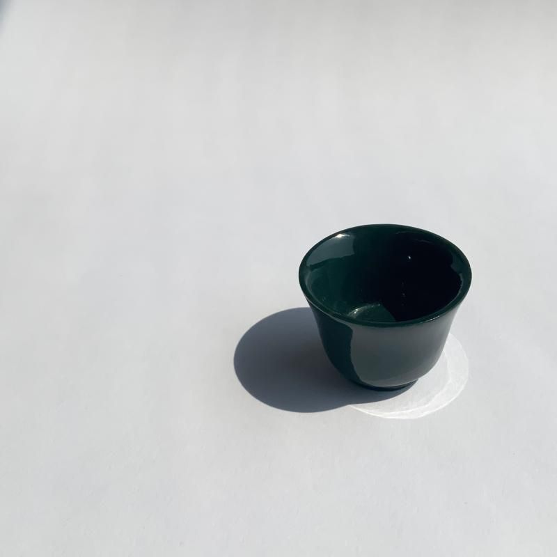 碧玉 御猪口(おちょこ) ―蔵出し品― 】 出雲石 国産 花仙山 青めのう 緑