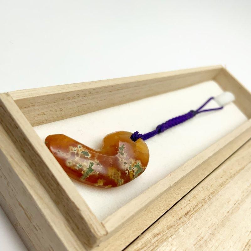 優婆夷・猟師さまオーダー＊白蛇抜け殻入り＊アメジストの守護勾玉／ご