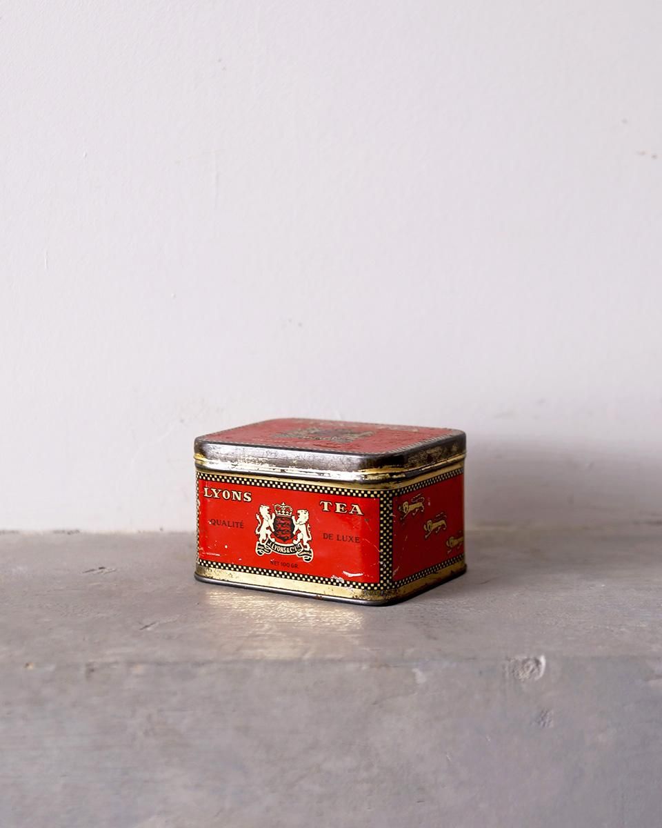 フランスアンティーク イギリス LYONS TEA 紅茶缶 ブリキ缶 Tin缶
