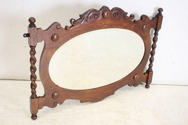 英国アンティーク家具 | ヴィクトリアンオークミラー - 【通販】英国