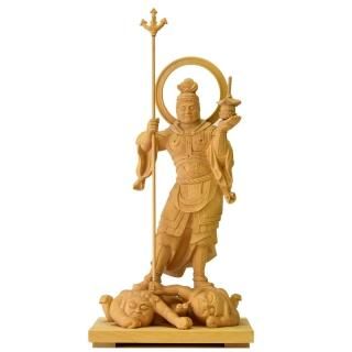 室町 江戸初期 毘沙門天 多聞天 木彫 仏像 室町 江戸初期 毘沙門天