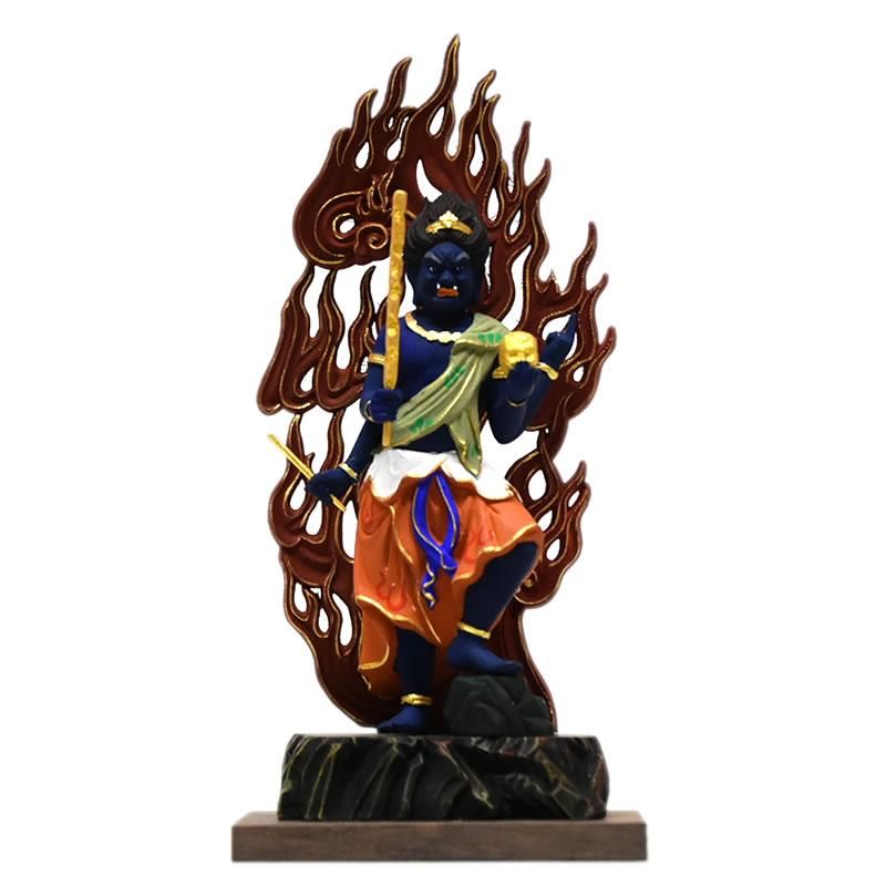 小仏】柘植烏枢沙摩明王四臂像 極彩