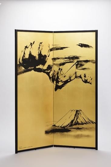 四尺二曲金屏風 ウルトラマン富士山（縁あり） - 【公式】大湊文吉商店
