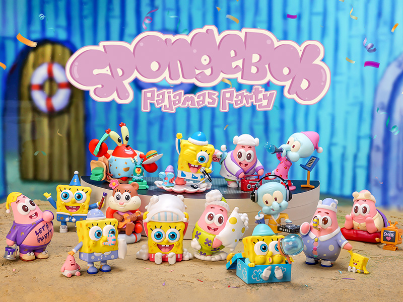 POPMART SpongeBob パジャマ パーティー 本物 シークレットA POPMART
