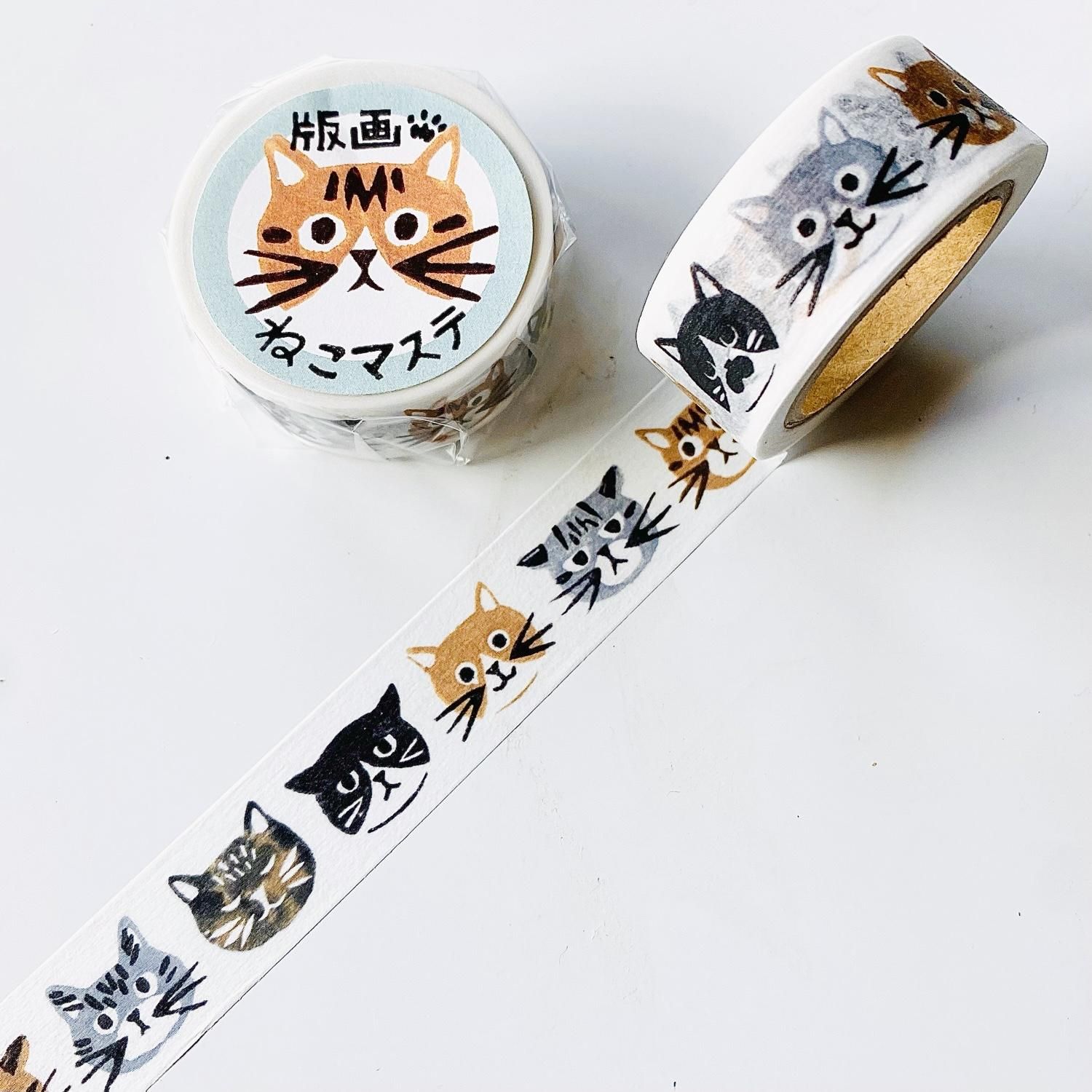 4legs(フォーレッグス) マスキングテープ 版画 ねこマステ 4legs-003