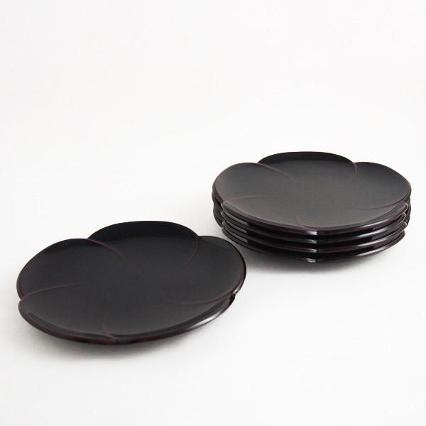 5寸 福梅銘々皿（溜） - 【漆器の通販】漆器の能作｜1780年創業 金沢