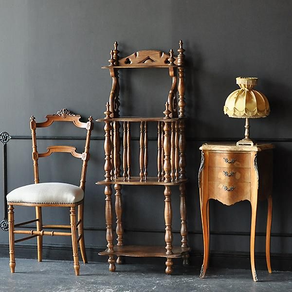 フランス アンティーク 楽譜入れ ミュージックシェルフ シェルフ