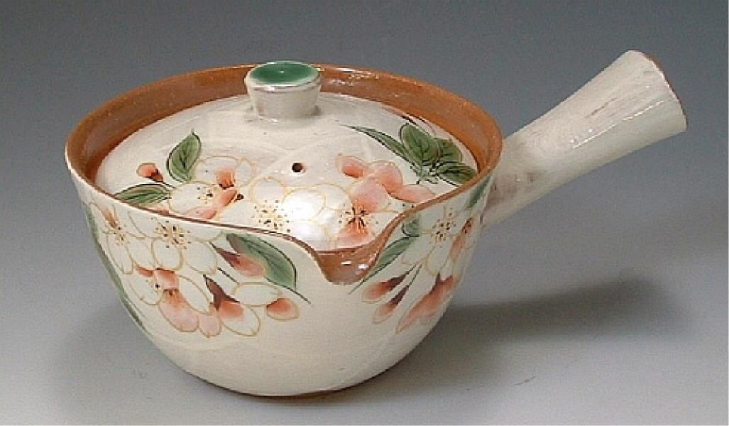 京焼 清水焼 陶葊 土渕陶あん (陶あん窯) 白掛桜 花生 茶道 京都