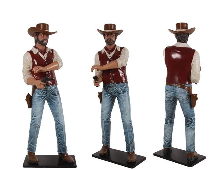 巨大オブジェ☆カウボーイ☆銃を構える荒野のガンマン【183cm】☆等身