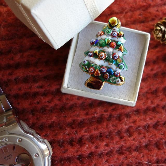 七宝焼クリスマスオーナメント3個セットC 新商品】現品限り｜ブローチ