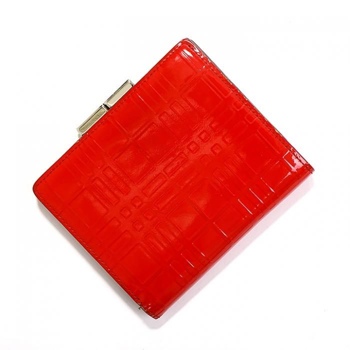 BURBERRY(バーバリー) / 2つ折り財布/がま口/ロゴ/レザー/レッド