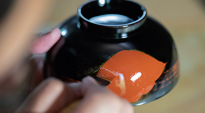 高級 美品】漆器 皿 額皿 秀衡塗 銘々皿（秀衡）（黒/朱） - 高級