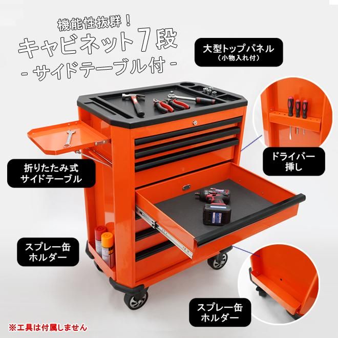 ローラーキャビネット 7段 | 工具収納ボックス - キカイヤ/工具の