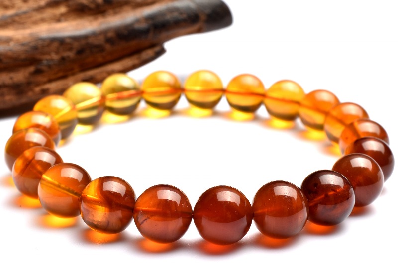 1点物】希少◇ミャンマー産 レッドブルーアンバー 琥珀 8.5mm