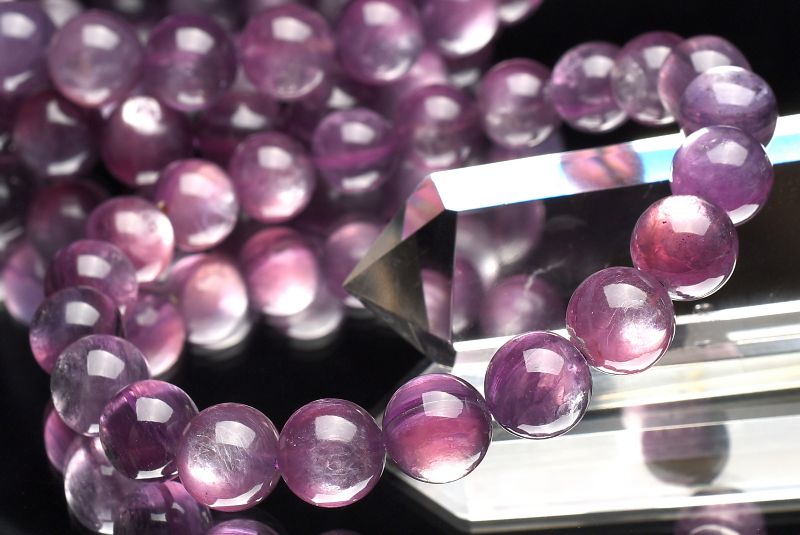 雲母の輝き パープルマイカ(レピドライト) 11mm ブレスレット 1個売り