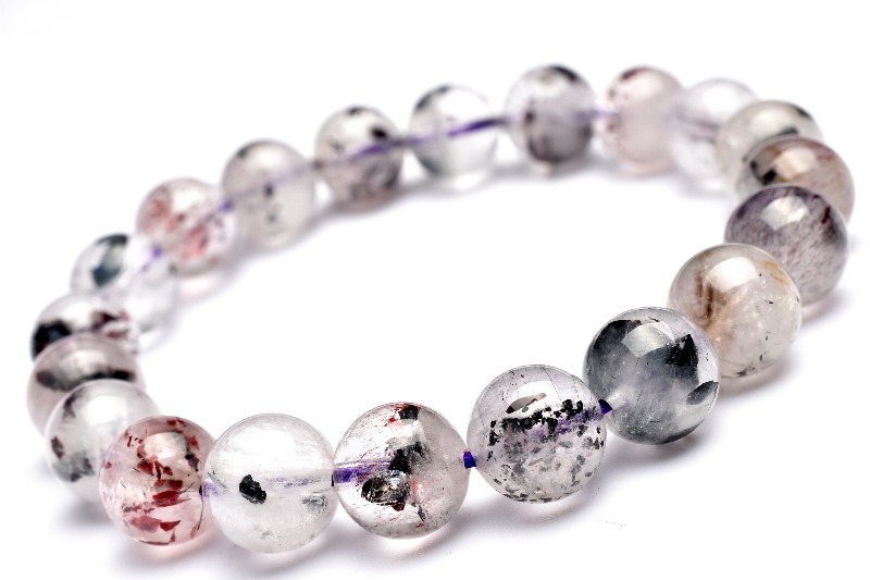 1点物】ブラックレピドクロサイトインクォーツ 9.5mm ブレスレット