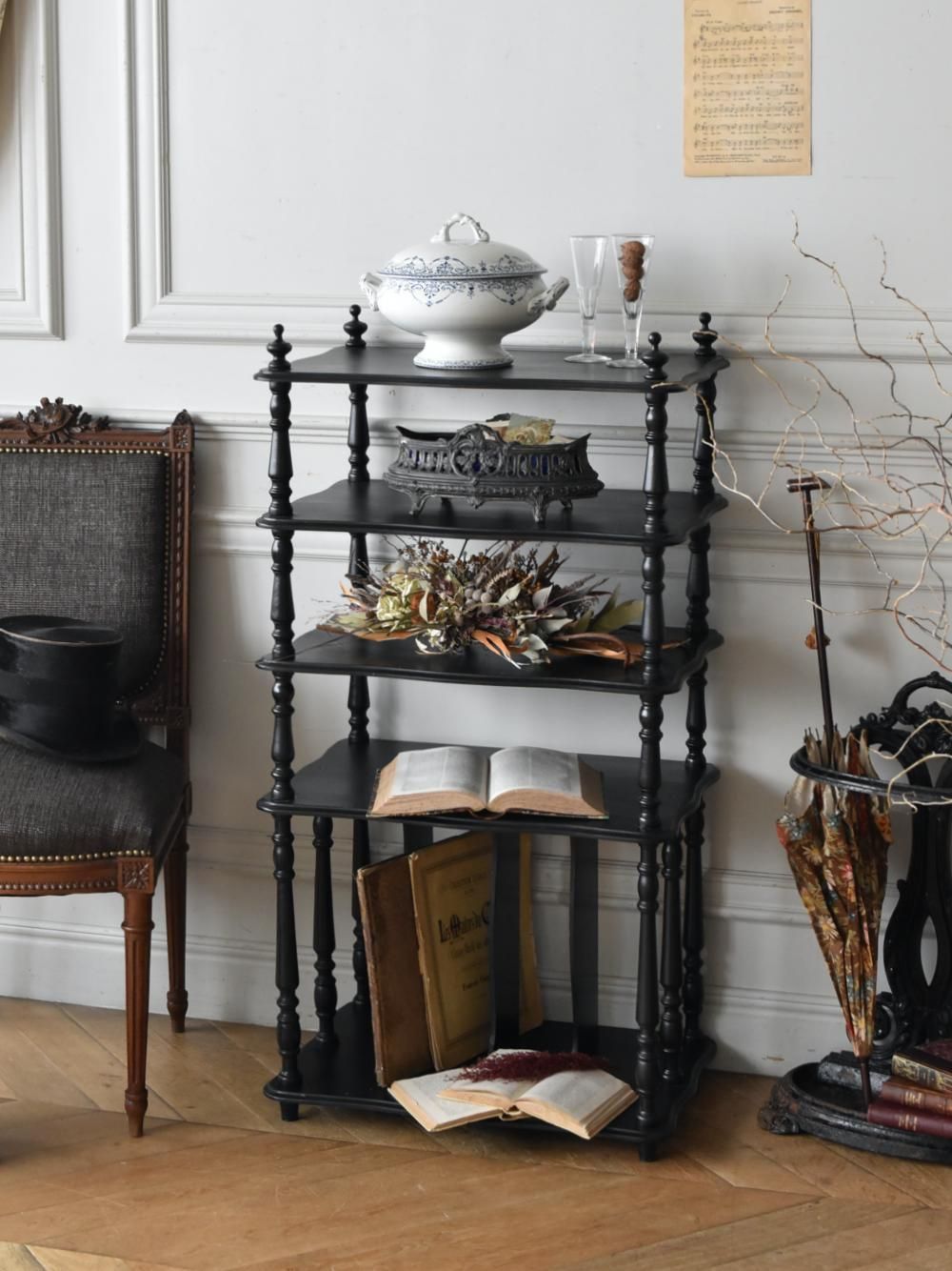 え5】30 フランス アンティーク ナポレオン シェルフ 棚 ナポレオン