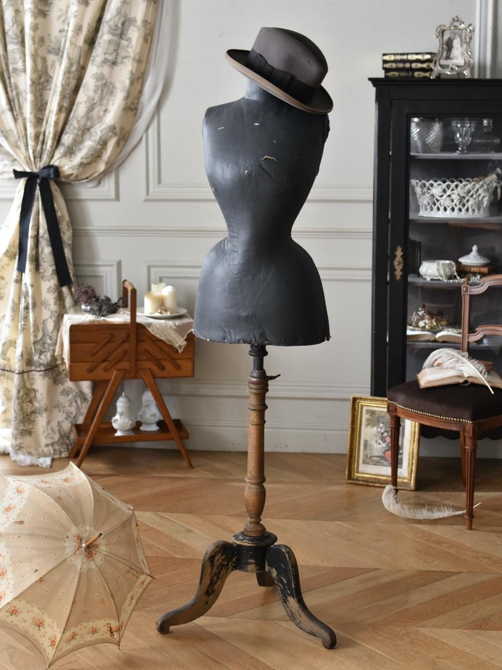 フランスアンティークディスプレイ アンティークトルソー.19 店舗什器