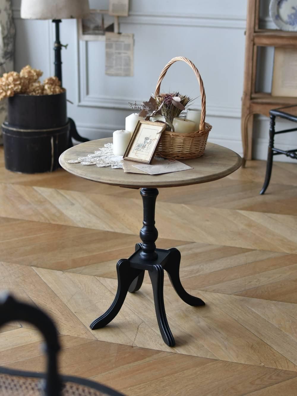 M'sビンテージ サイドテーブル フラワースタンド 花台 剥離 M's