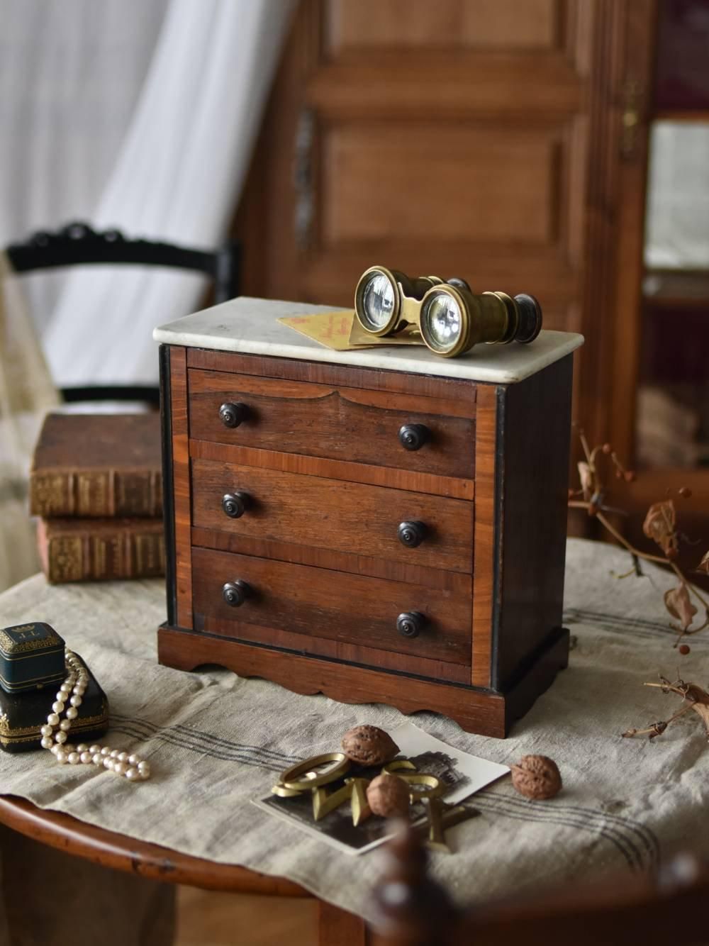 ミニ チェスト 和風 ヴィンテージ調 取っ手 付き おしゃれ かわいい
