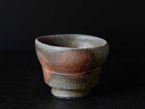 備前焼 自然窯変 ぐい呑み揃 桐箱 黄木綿付き 備前焼 自然窯変