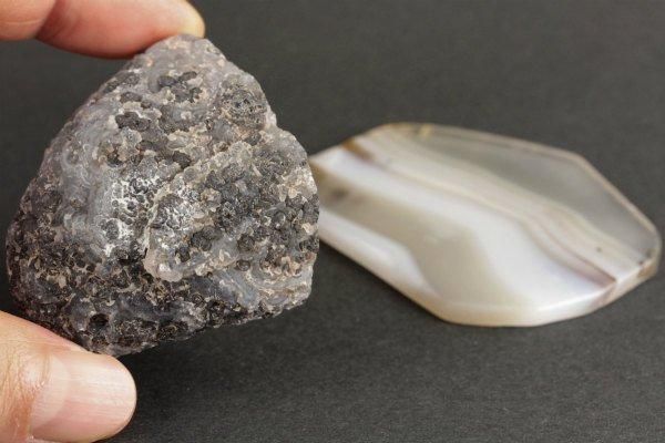 アゲート(瑪瑙) 原石 ジオード 40g｜天然石 原石 通販キラリ石