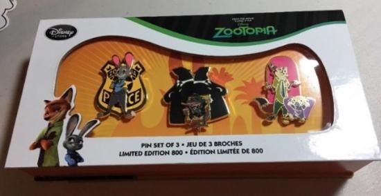 ズートピア ZOOTOPIA 限定 ピン ピンバッジ 3 BOX セット - ディズニー