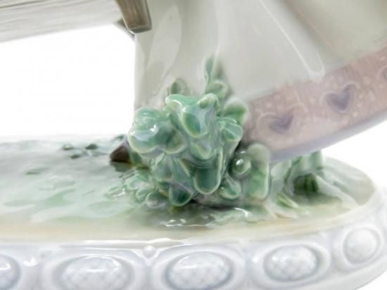 リヤドロ 置物 □ 乗せてあげる フィギュリン 5460 犬 花 女の子 陶器