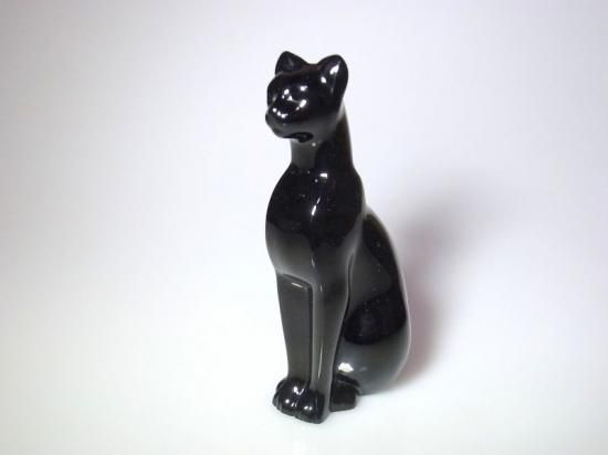バカラ エジプシャンキャット フィギュリン 猫 クリスタル 置物 バカラ