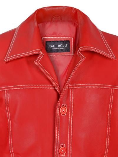 ファイトクラブの革ジャン通販 | ブラッドピット着用【レッド】 - 映画