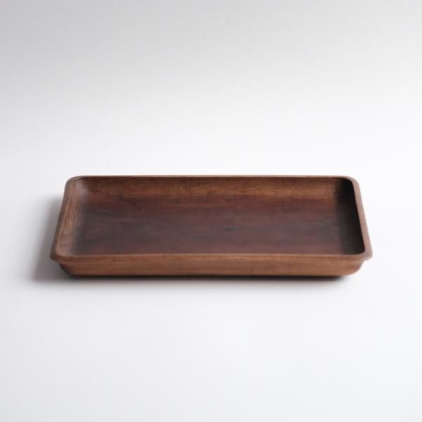 煎茶道具 煎茶盆】 一文字盆 1尺2寸 摺漆塗り 角 割引 欅製 売茶翁印