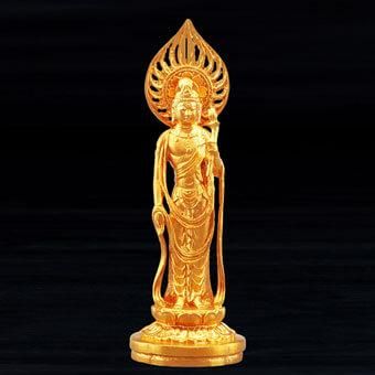 厨子 仏像 観世音菩薩 仏教美術 時代物 高さ約50㎝ 厨子 仏像 観世音