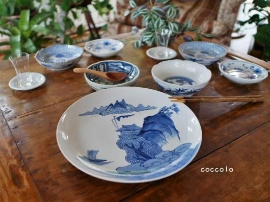 お値下げ中。古伊万里 変形皿 10枚 骨董 アンティーク 古伊万里 染付 魚