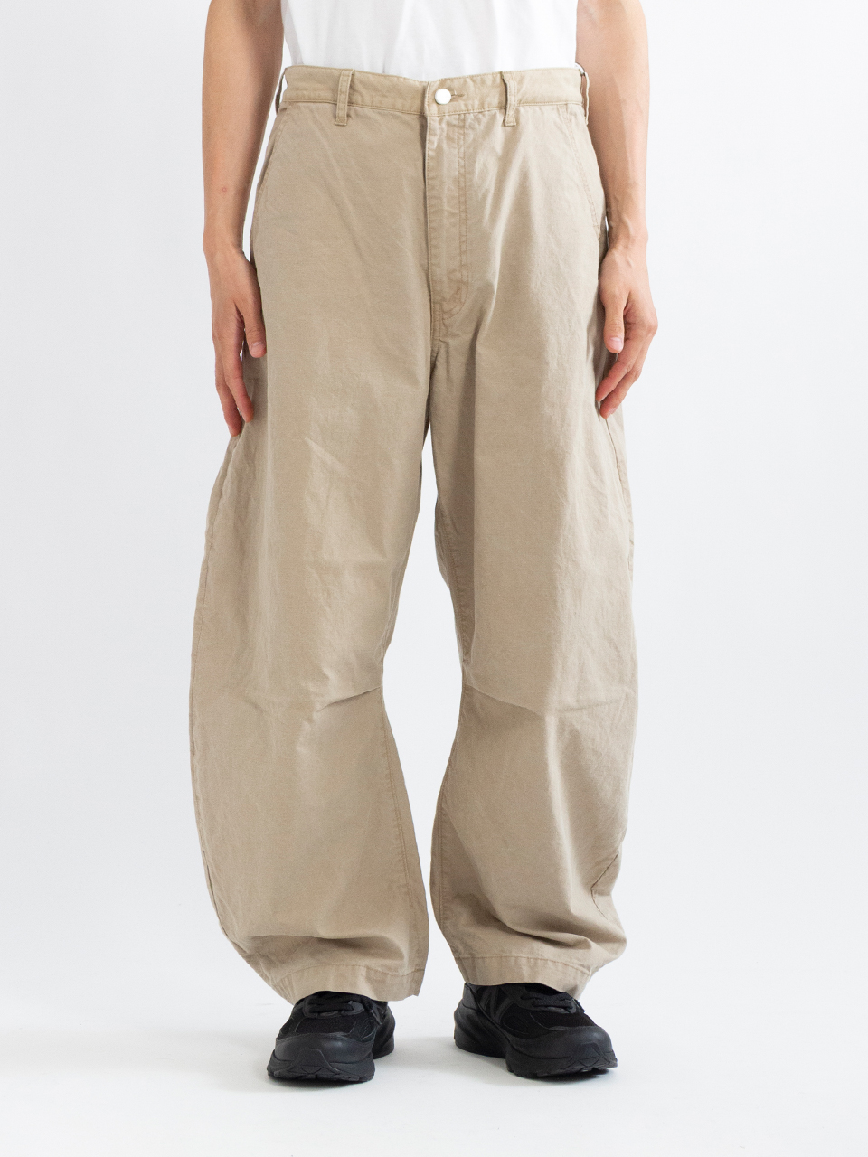Cotton oxford dyed pants-コットンオックスフォード-COMME des